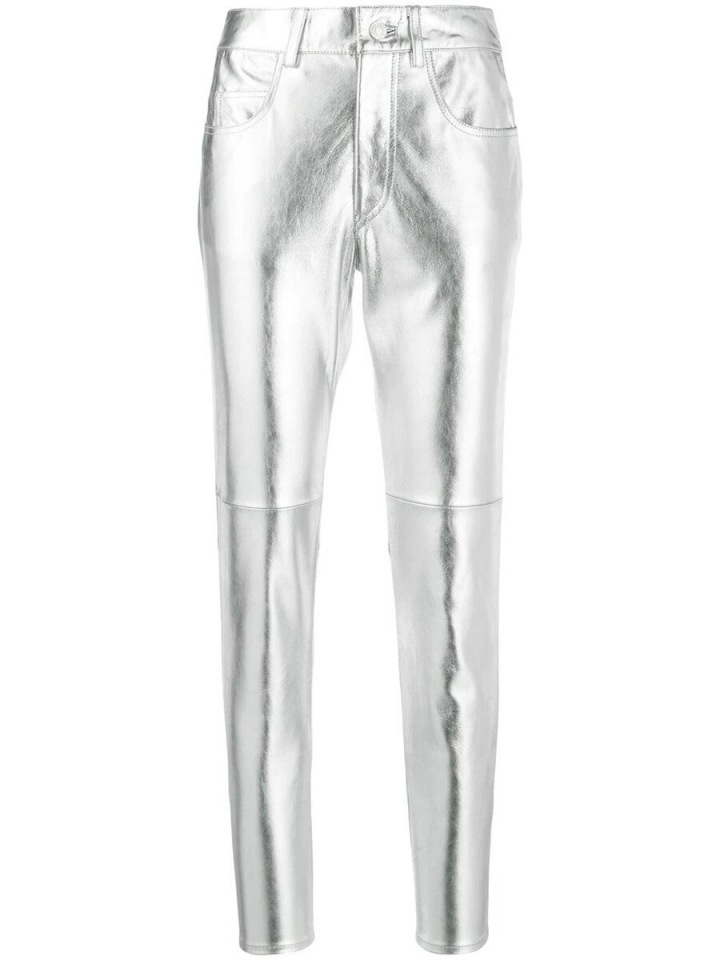 Stříbrné metalické kalhoty Isabel Marant Stříbrné metalické kalhoty Isabel Marant