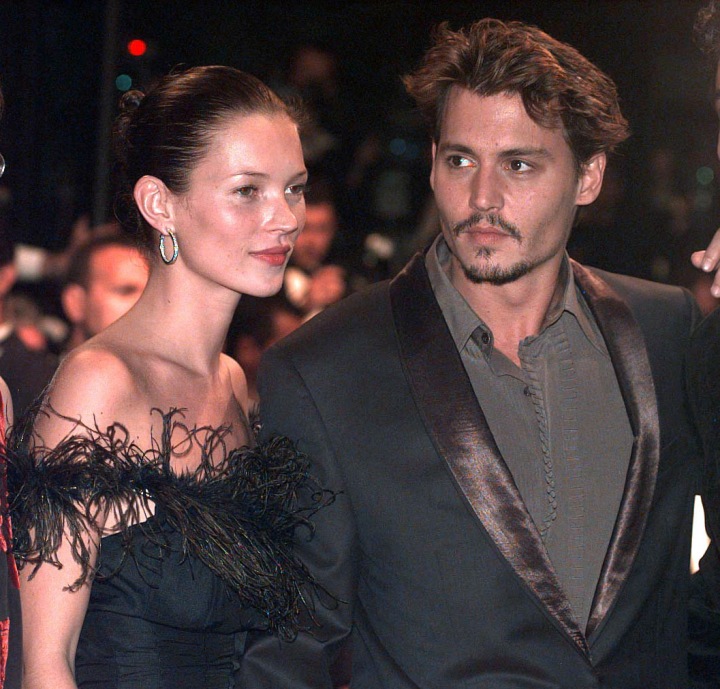 Kate Moss a Johnny Depp. Kate Moss a Johnny Depp.