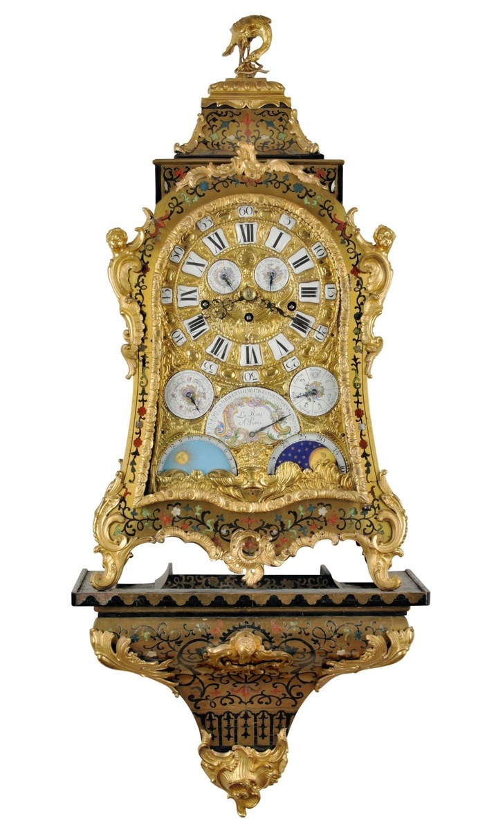 Unikátní barokní astronomické konzolové hodiny Le Roy A Paris Unikátní barokní astronomické konzolové hodiny Le Roy A Paris