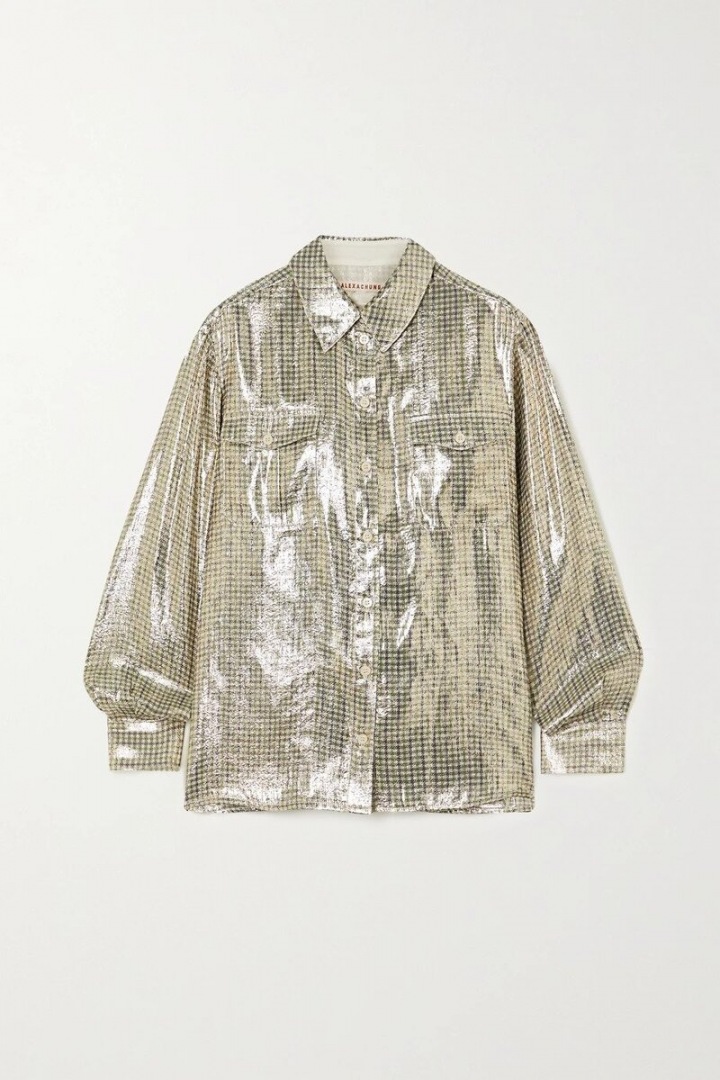 Metalická košile Alexa Chung Metalická košile Alexa Chung