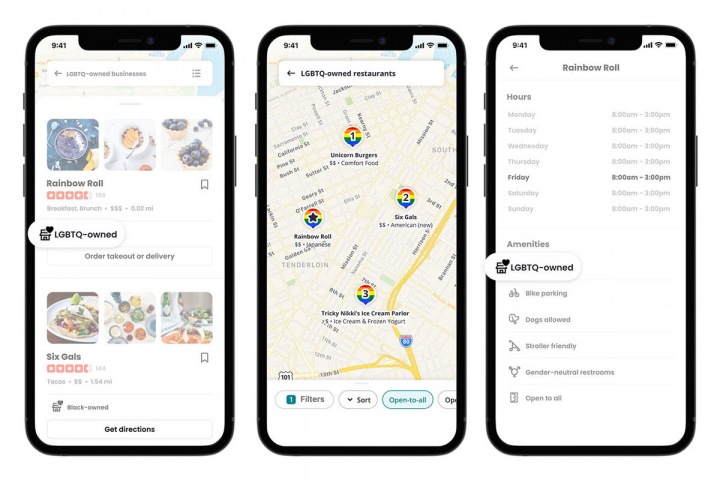 LGBTQ podniky na aplikaci Yelp