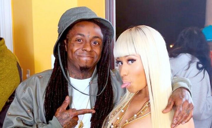 Rapper Lil Wayne a zpěvačka Nicki Minaj Rapper Lil Wayne a zpěvačka Nicki Minaj