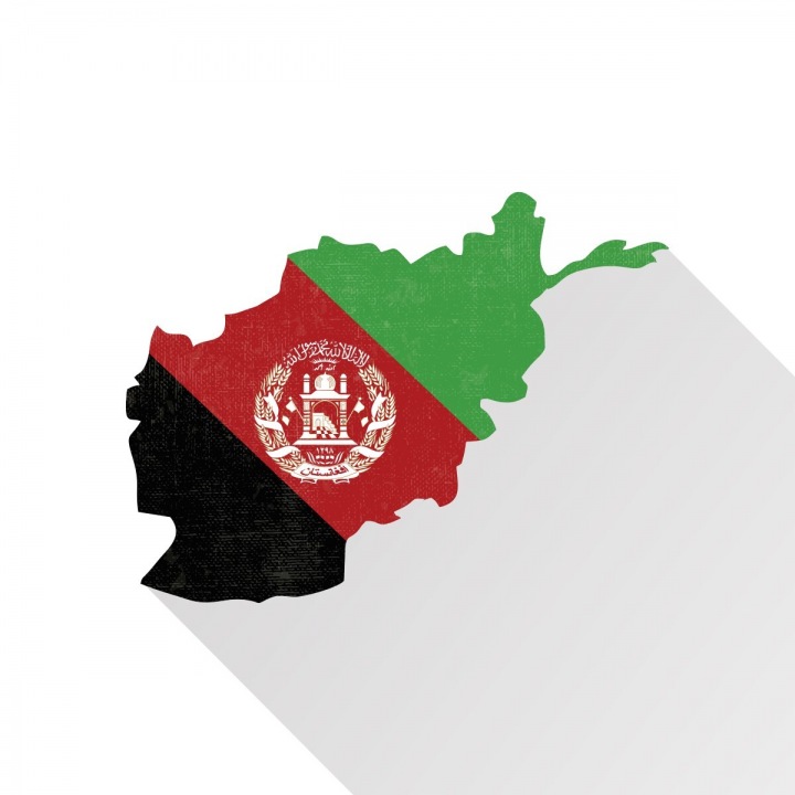 Mapa a vlajka Afghánistánu Mapa a vlajka Afghánistánu