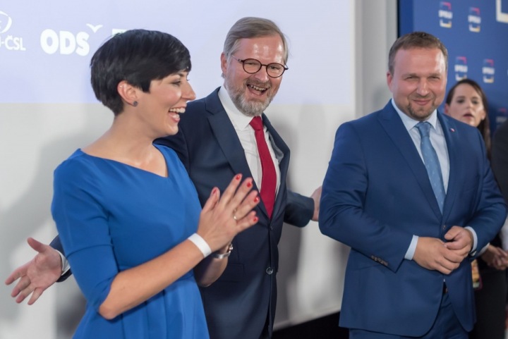 Petr Fiala a Markéta Pekarová Adamová 