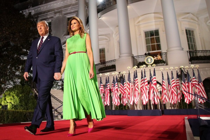 Melania Trump v šatech Valentino Melania Trump v šatech Valentino