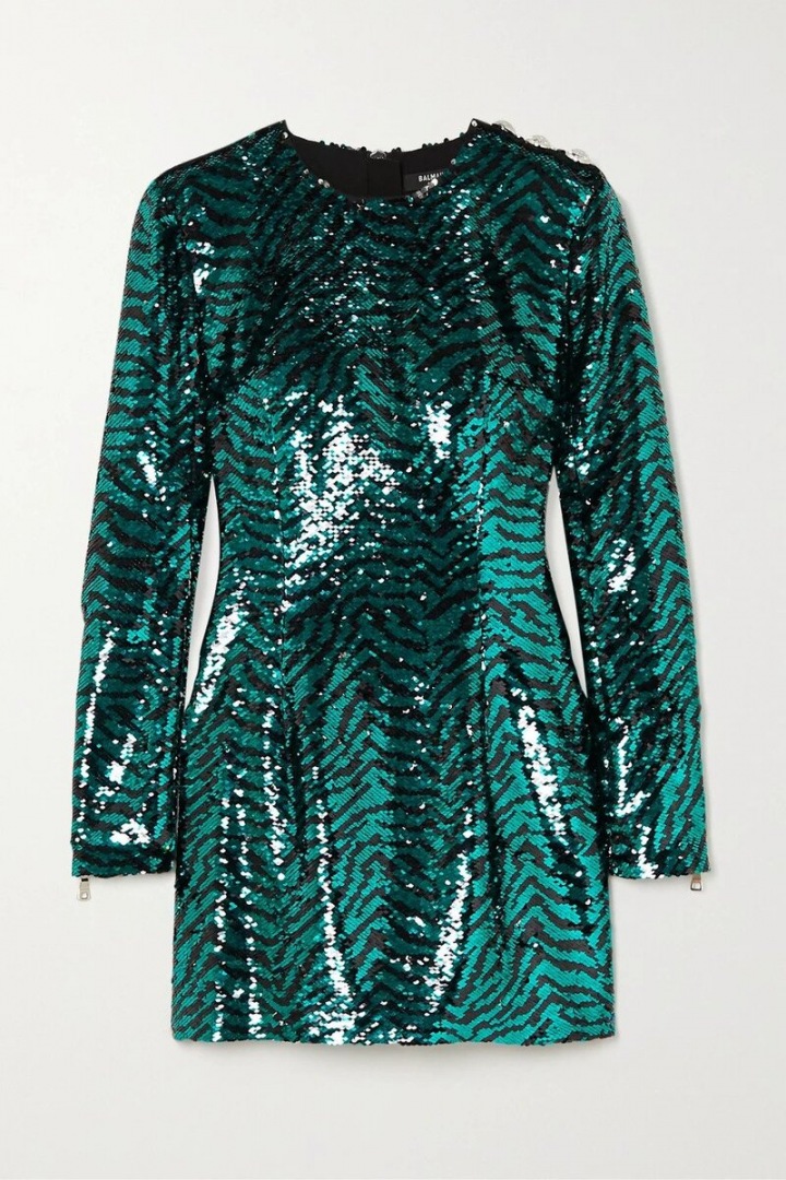 Metalické šaty Balmain Metalické šaty Balmain