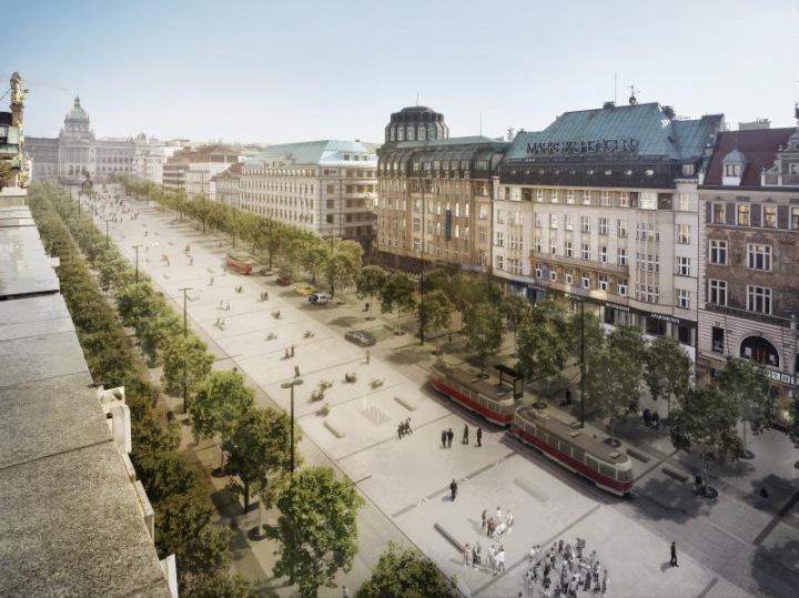 Vizualizace rekonstrukce Václavského náměstí Vizualizace rekonstrukce Václavského náměstí