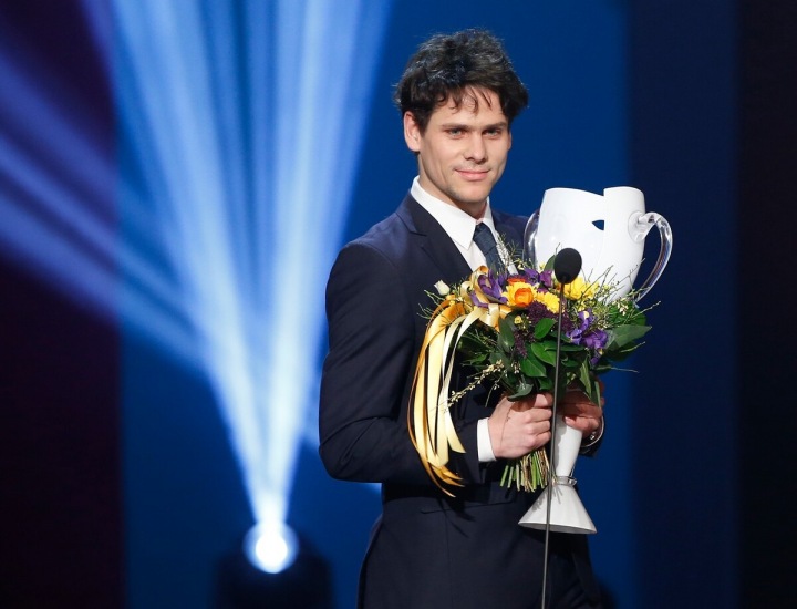 Ondřej Vinklát na Cenách Thálie v roce 2018 Ondřej Vinklát na Cenách Thálie v roce 2018