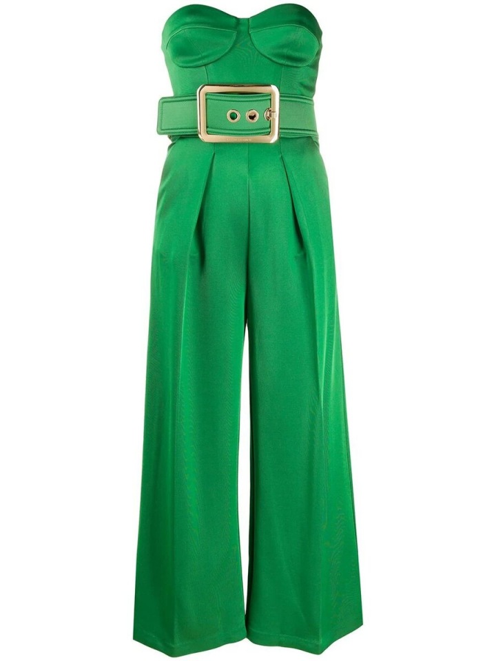 Zelený overal Elisabetta Franchi Zelený overal Elisabetta Franchi