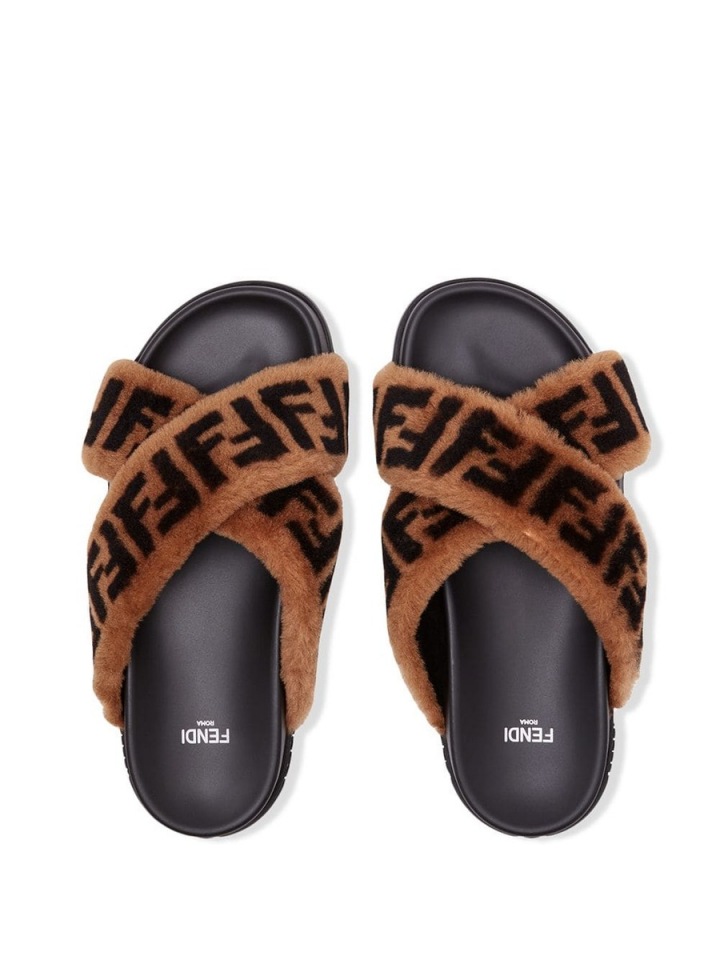 Chlupaté pantofle Fendi Chlupaté pantofle Fendi