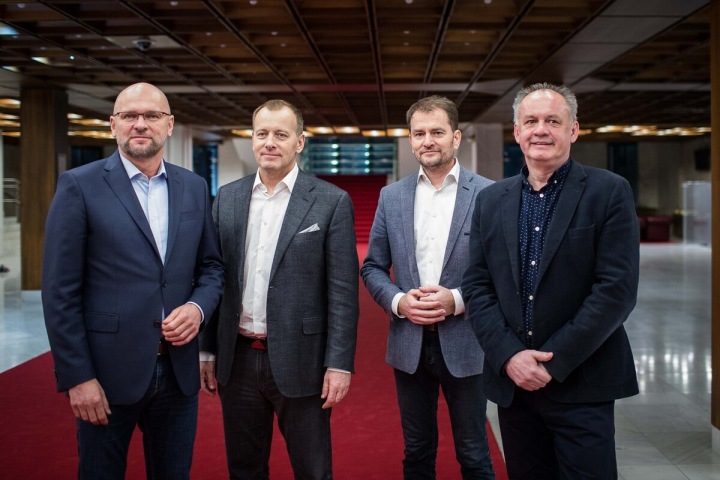Richard Sulík, Boris Kollár, Igor Matovič a Andrej Kiska. Richard Sulík, Boris Kollár, Igor Matovič a Andrej Kiska.