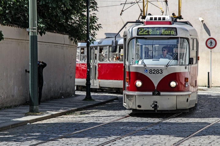 Pražská tramvaj. 