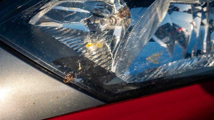 Rozbité auto po nehodě. Rozbité auto po nehodě.