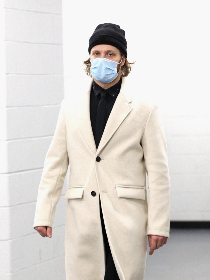 David Pastrňák před zápasem. David Pastrňák před zápasem.