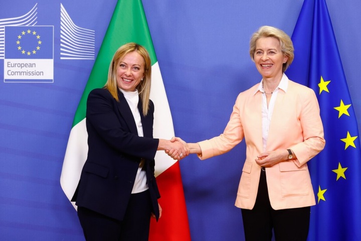 Meloniová se setkala se zástupci EU