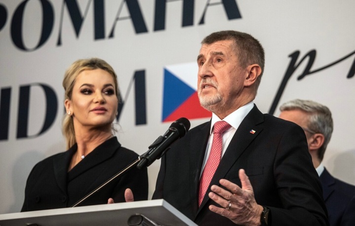 Andrej Babiš na tiskové konferenci po prohraných volbách 