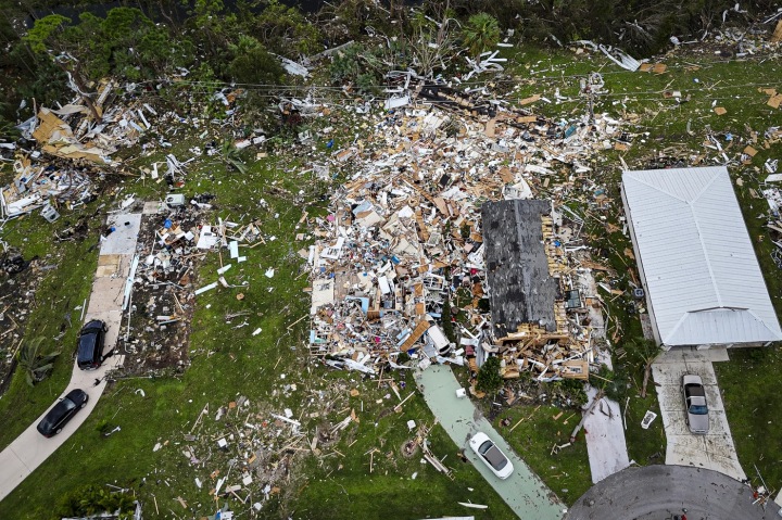 Milton za sebou nechal zničující následky