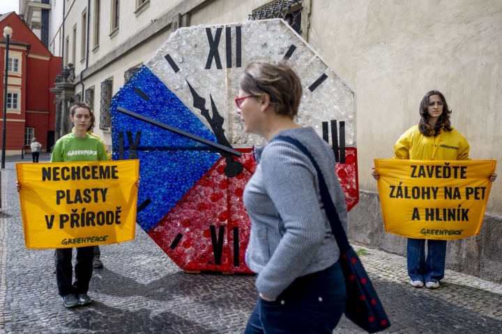 Demonstrace za zálohování PET z února 2025