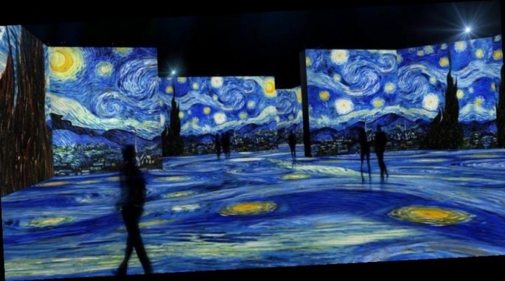 Projekce obrazu Van Gogha. Projekce obrazu Van Gogha.
