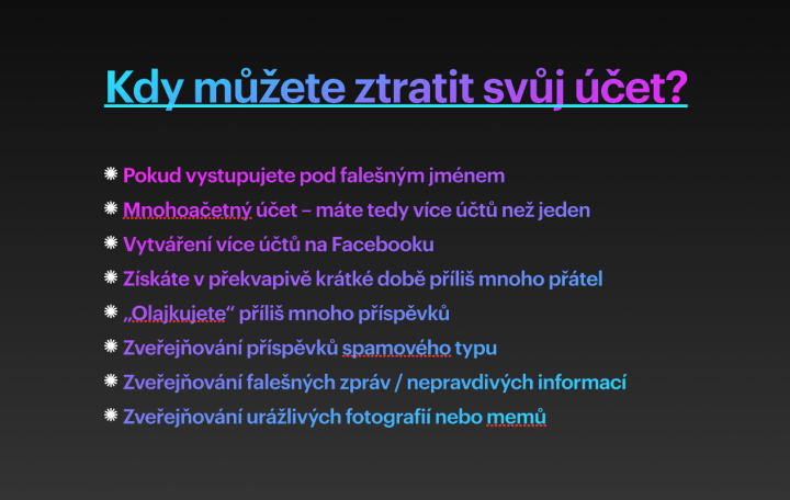 Kdy můžete ztratit svůj účet? Kdy můžete ztratit svůj účet?