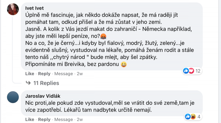 Komentáře čtenářů k rozhovoru s porodníkem z Ghany Komentáře čtenářů k rozhovoru s porodníkem z Ghany
