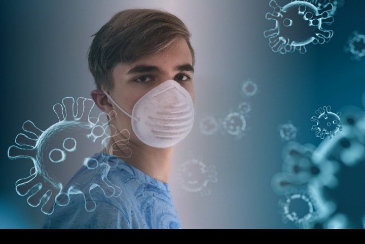 Školák s respirátorem FFP3 Školák s respirátorem FFP3