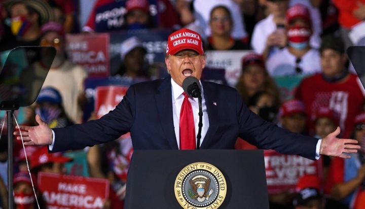 Trump během kampaně Trump během kampaně