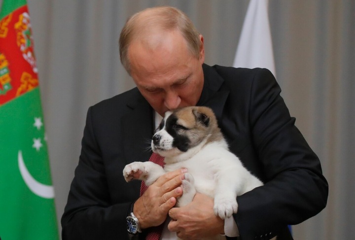 Milovník zvířat Vladimir Putin