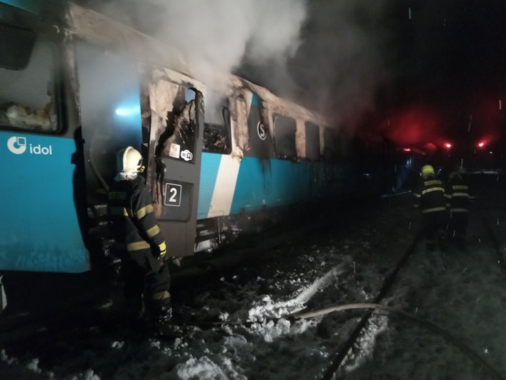 Požár vlakové soupravy Požár vlakové soupravy