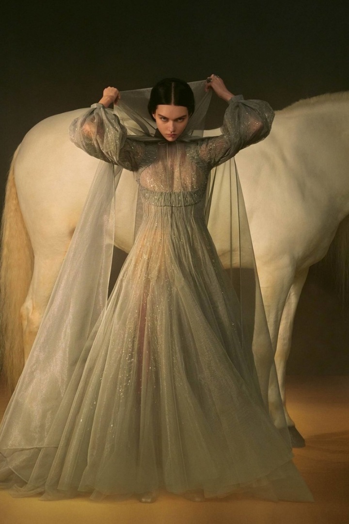 Žena v modelu Dior Spring 2021 Couture Žena v modelu Dior Spring 2021 Couture