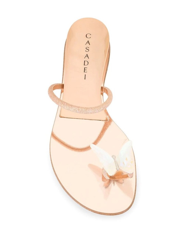 Zlaté sandálky Casadei Zlaté sandálky Casadei