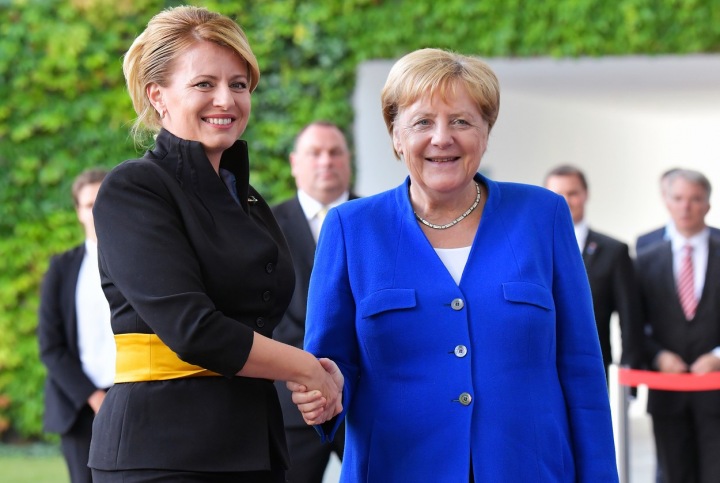 Zuzana Čaputová s Angelou Merkel