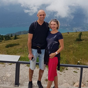 Martina Bedrnová s manželem na výletě v rakouském Schafbergu.