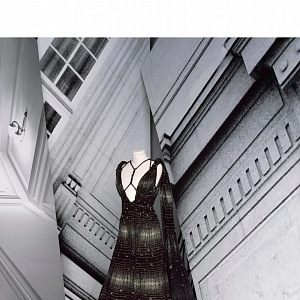 Černé šaty z kolekce Dior Fall 2020 Haute Couture