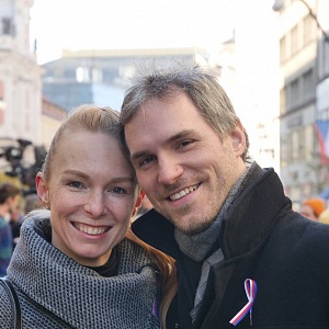 Zdeněk Hřib s manželkou. 