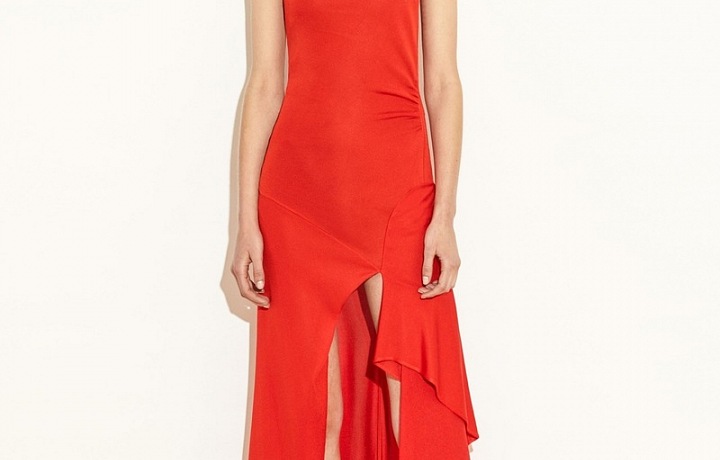 Krásné červené šaty Roberto Cavalli.