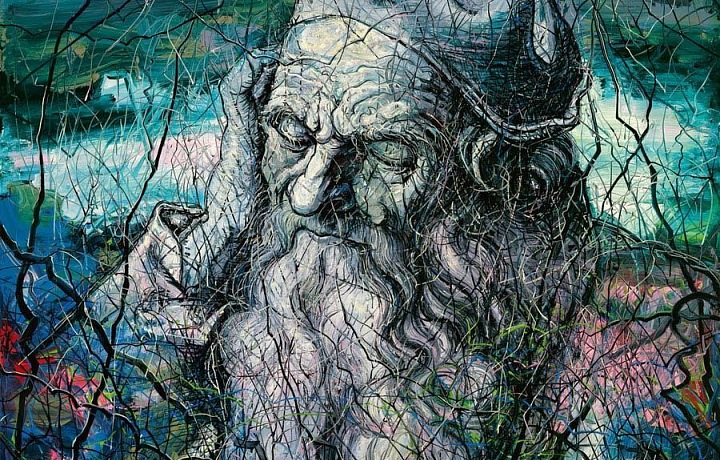 Head of an Old Man, 2012, 400x400cm
