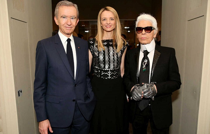 Bernard Arnault, Delphine Arnault, Karl Lagerfeld