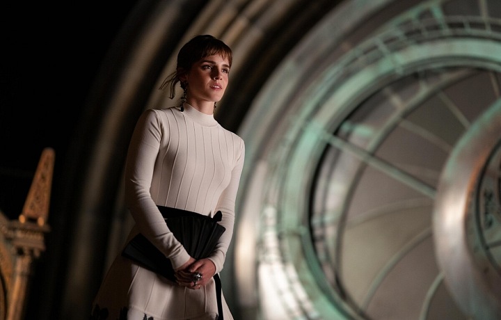 Emma Watsonová. Herečka, která hrála Hermionu.
