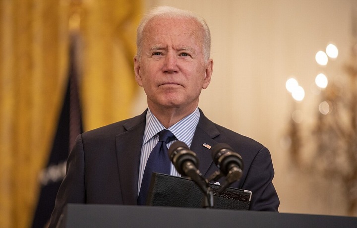 Joe Biden během projevu v květnu 2021