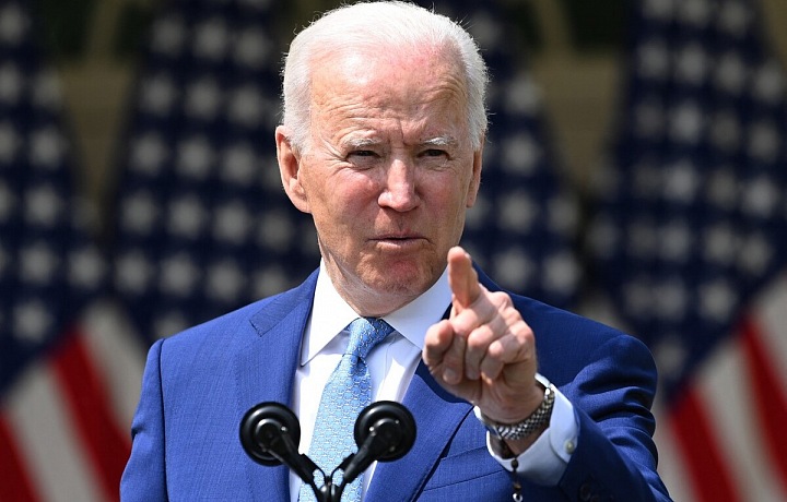 Americký prezident Joe Biden při svém projevu v dubnu 2021