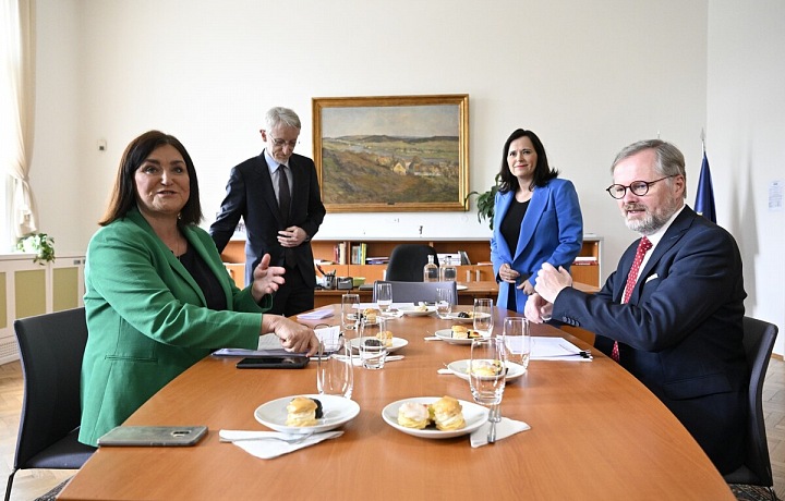 Helena Langšádlová a Petr Fiala