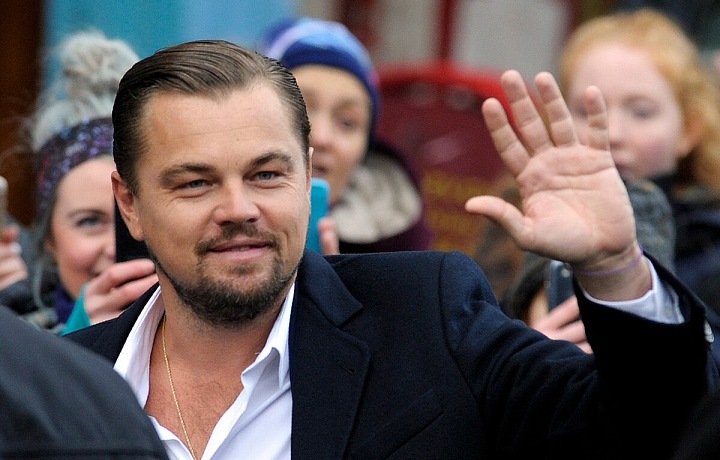 Herec Leonardo DiCaprio při své návštěvě Skotska