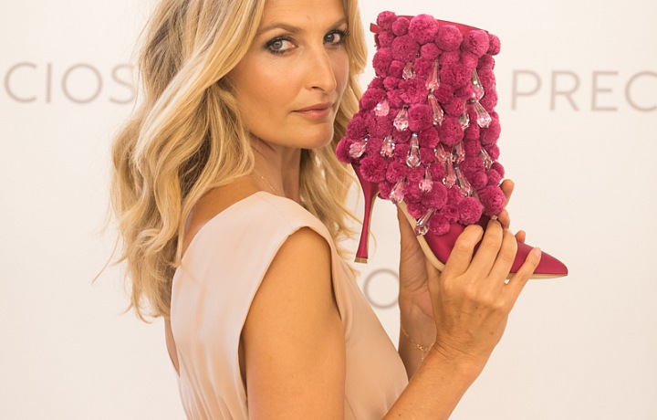 Tereza Maxová and luxury shoes Manolo Blahnika