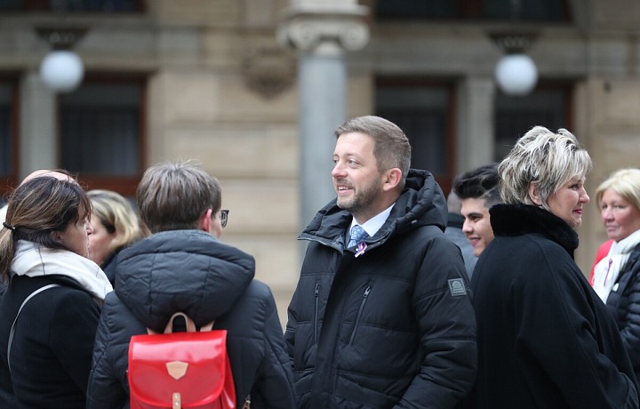 Vít Rakušan dnes na Národní třídě.