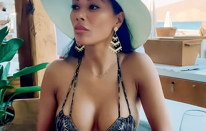 Nicole Scherzinger během oslavy.