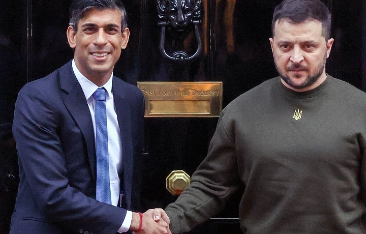 Rishi Sunak a Volodymyr Zelenskyj