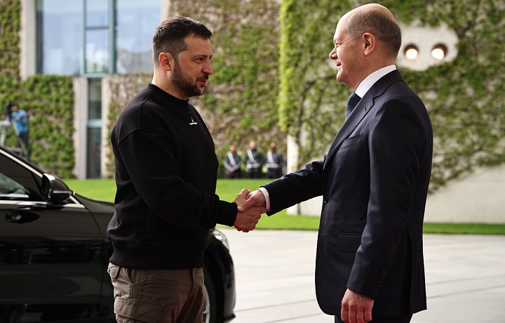 Zelenskyj na návštěvě v Německu se Scholzem