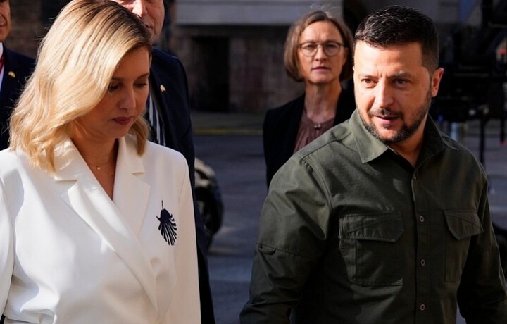 Ukrajinský prezident s manželkou na jedné ze zahraničních návštěv