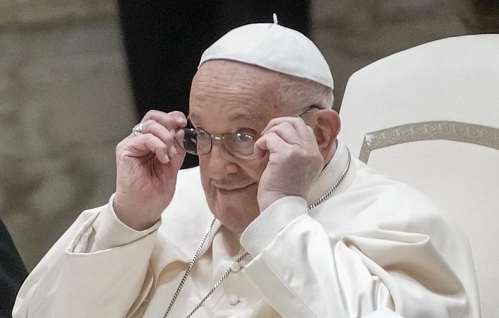 Jedna z posledních fotografií papeže Františka